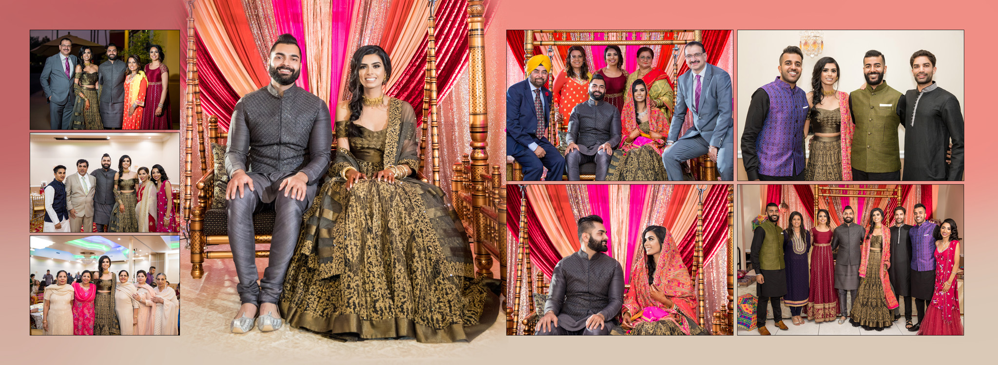 Indian wedding album design sikh jaago night