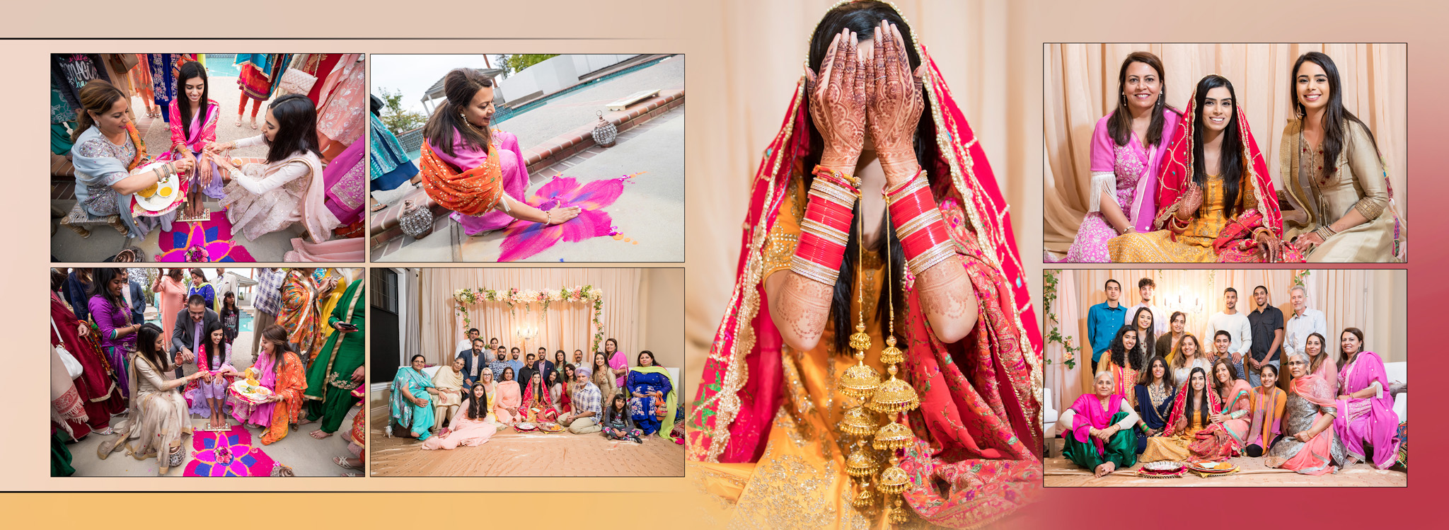 Indian wedding album design bride Maiyaan ceremony