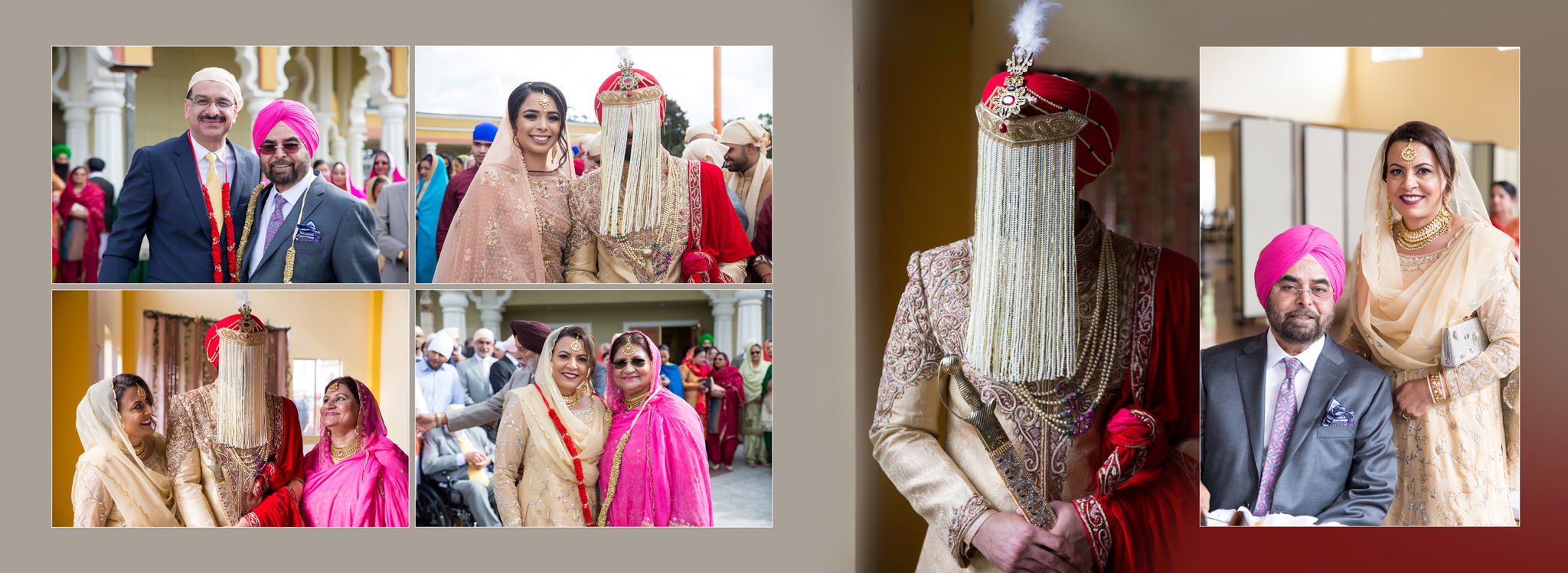 Indian wedding album design milni ceremony