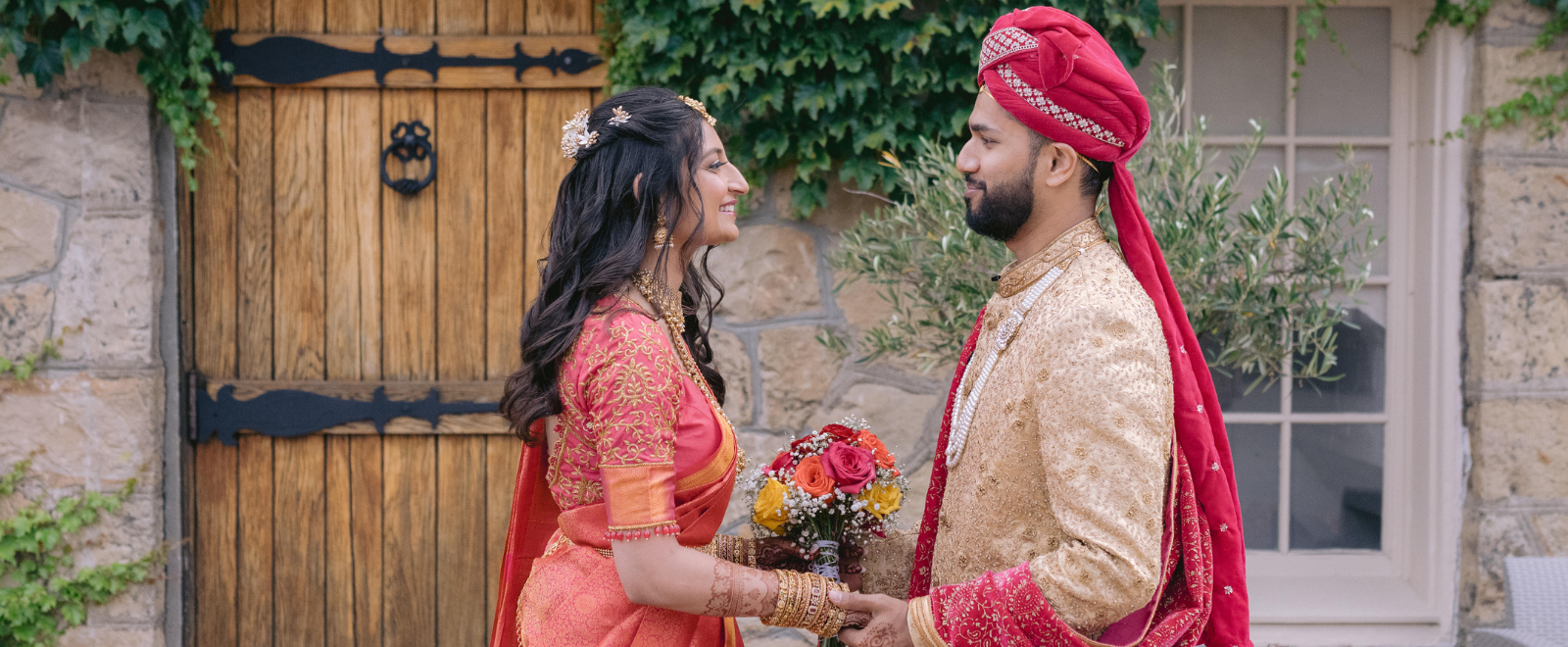 Emotional wedding moment of Indian couple during ceremony