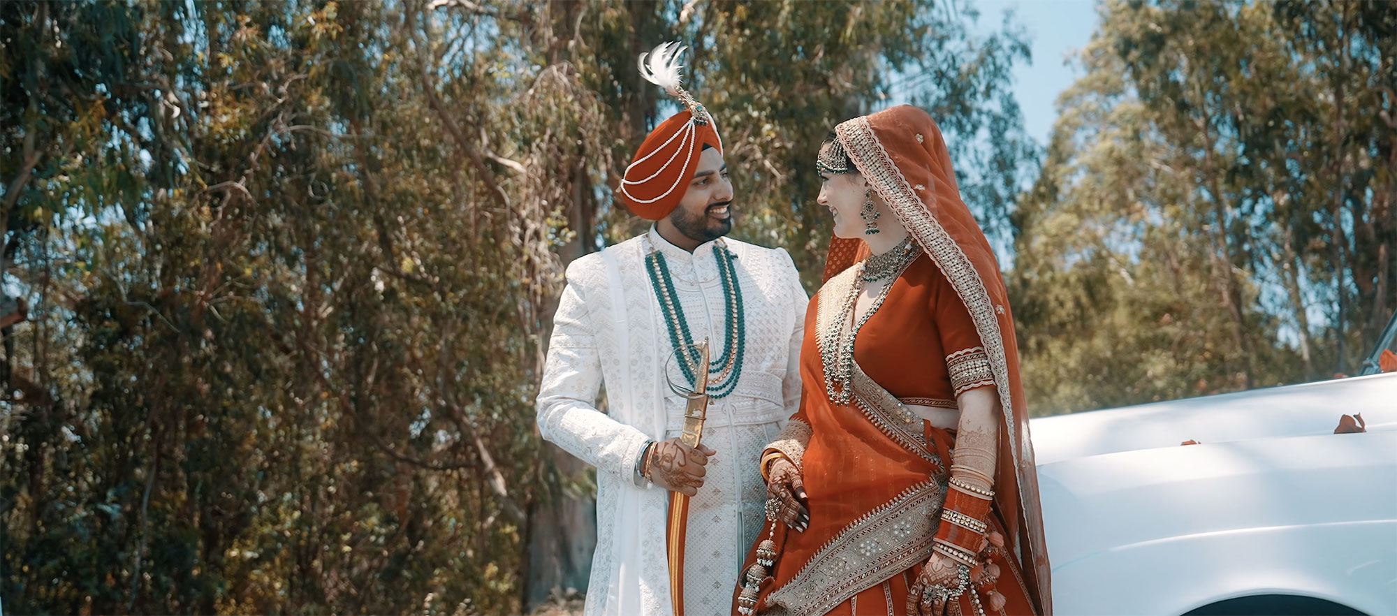 Sikh and American couple wedding documentary